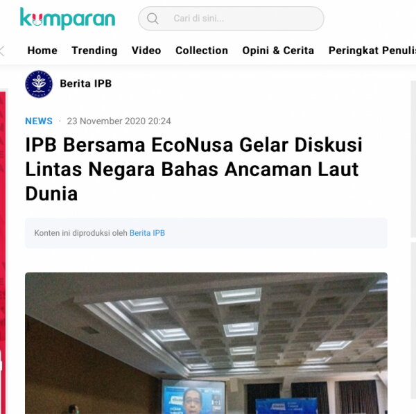 Diskusi Lintas Negara Bahas Ancaman Laut Dunia